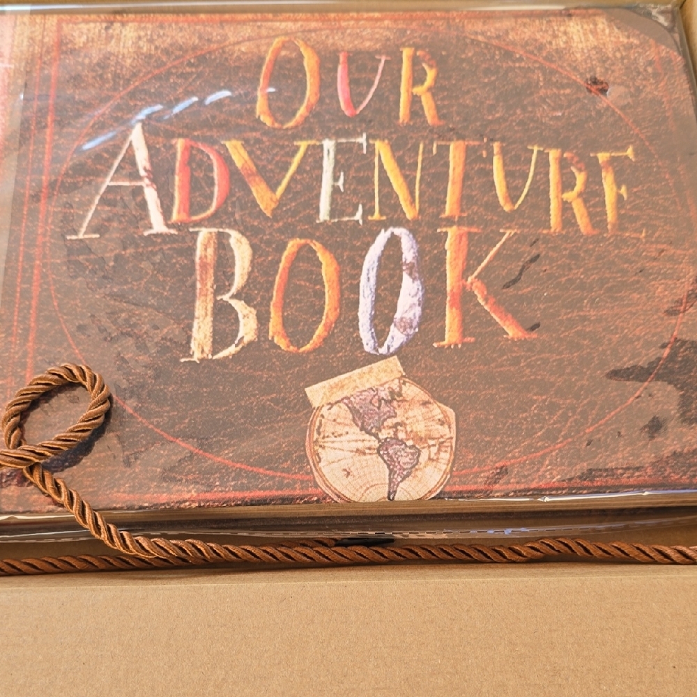 Brown and Red Coffee Table Book with Rustic Accents